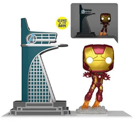Funko Pop Town: Tower & Iron Man Marvel Avengers GITD Exclusive