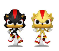 Pack 2 Funko Pop Shadow & Super Shadow Sonic the Hedgehog GITD Exclusive