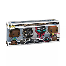 Pack 4 Funko Pop Wakanda Forever Marvel GTID Exclusive