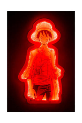 Mural Lámpara Neon Luffy One Piece